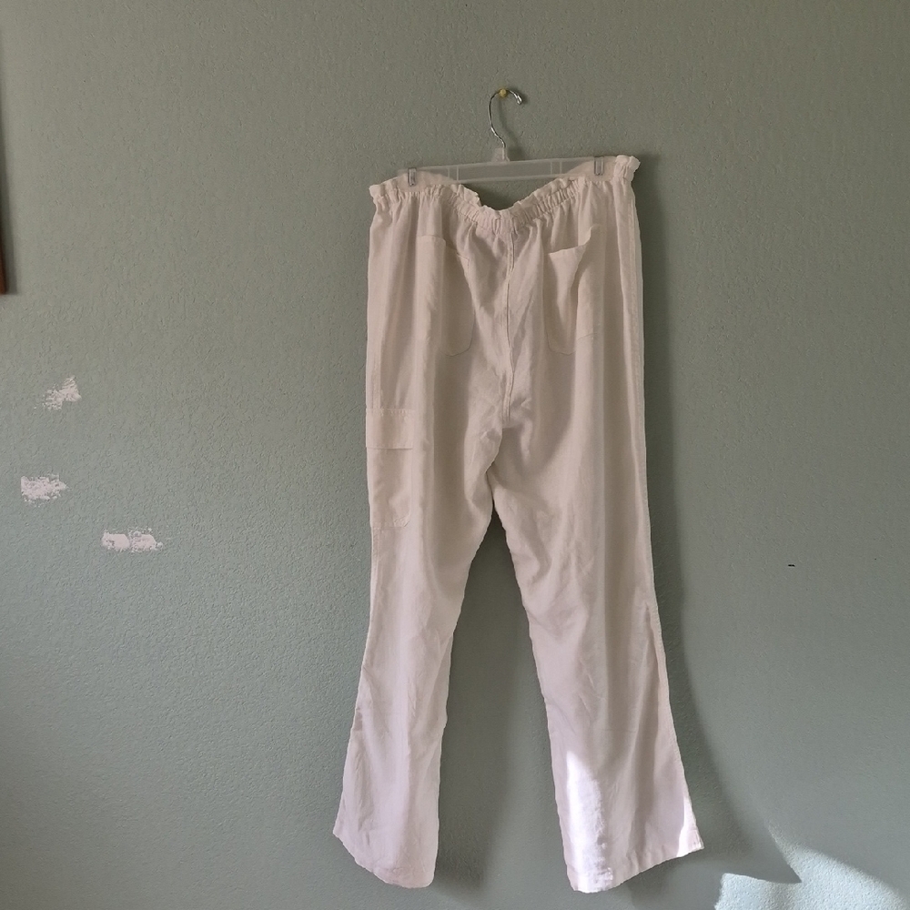 White Drawstring Pants - Picture 2 of 3